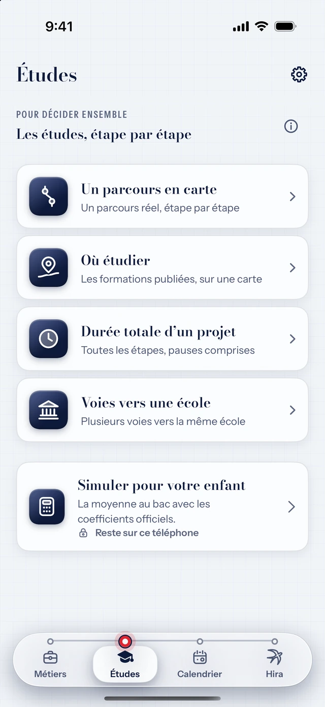 L’espace parents de MaPiste et ses repères sur les études